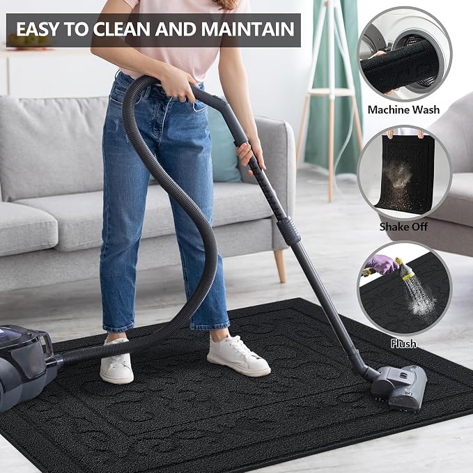 FONEYI Indoor Door Mat 32" x 48", Dirt Trapper Door Mats Non-Slip Entryway Rugs - Image 5