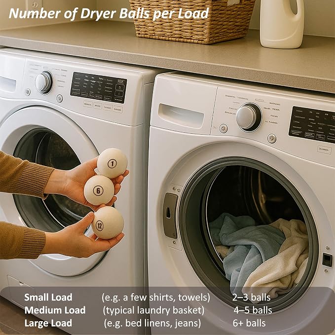 Sheep Wool Dryer Balls 4 Pack XXL Premium Natural Fabric Softener, Reusable - Image 5