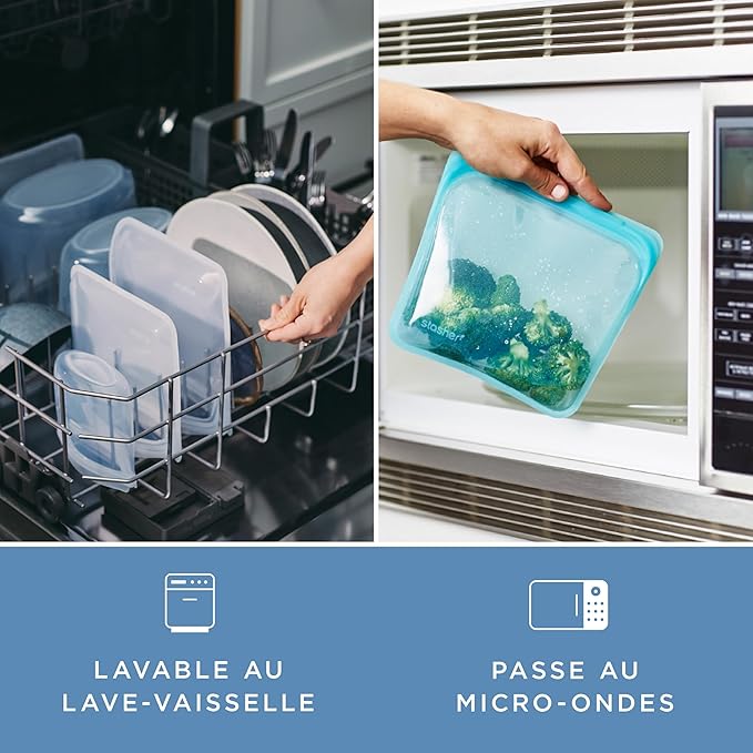 Stasher Premium Silicone Reusable Food Storage Stand-Up Mini Bag, Sous Vide - Image 7