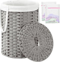 Laundry Hamper with Lid Laundry Basket with Lid 19.0 Gal Round Laundry Basket by SETVSON