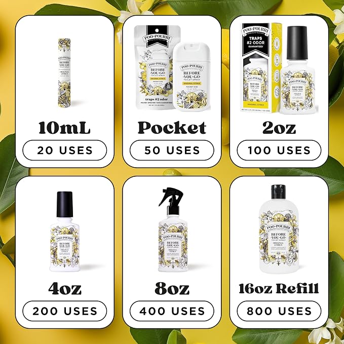 Poo-Pourri Before-You-Go Toilet Spray, Original Citrus, 2 Fl Oz, 2 Pack - Image 10