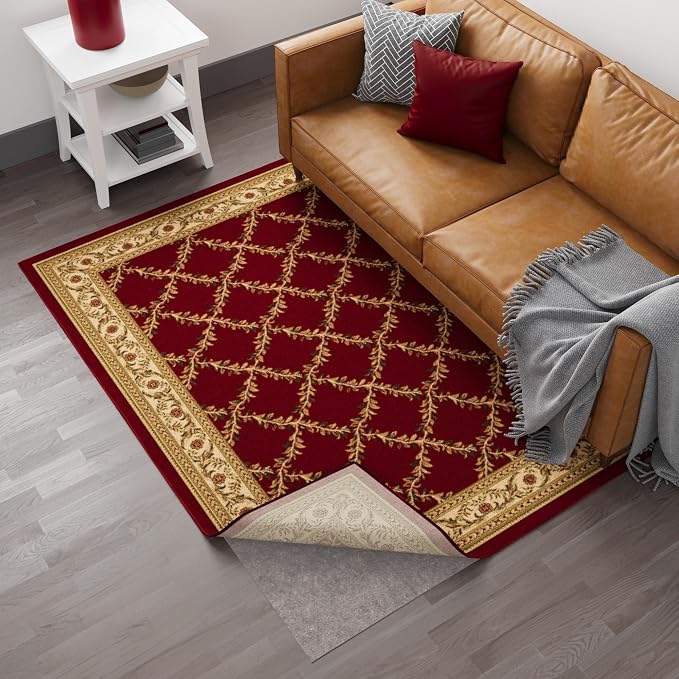 Ottomanson 8' x 11' Non-Slip Rug Pad Gripper 1/4 Inch Thick Dual Surface Felt + - Image 9