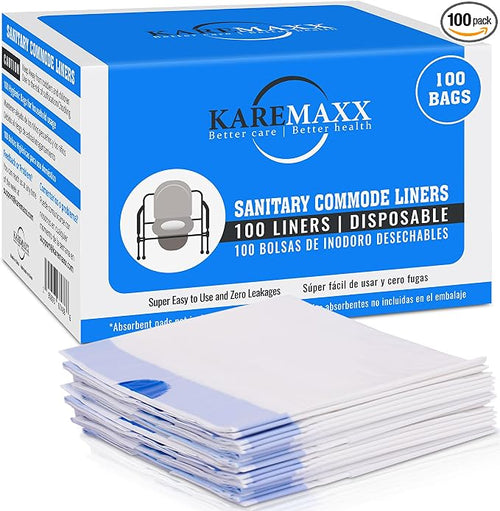 100 Bedside Commode Liners Bags by KAREMAXX
