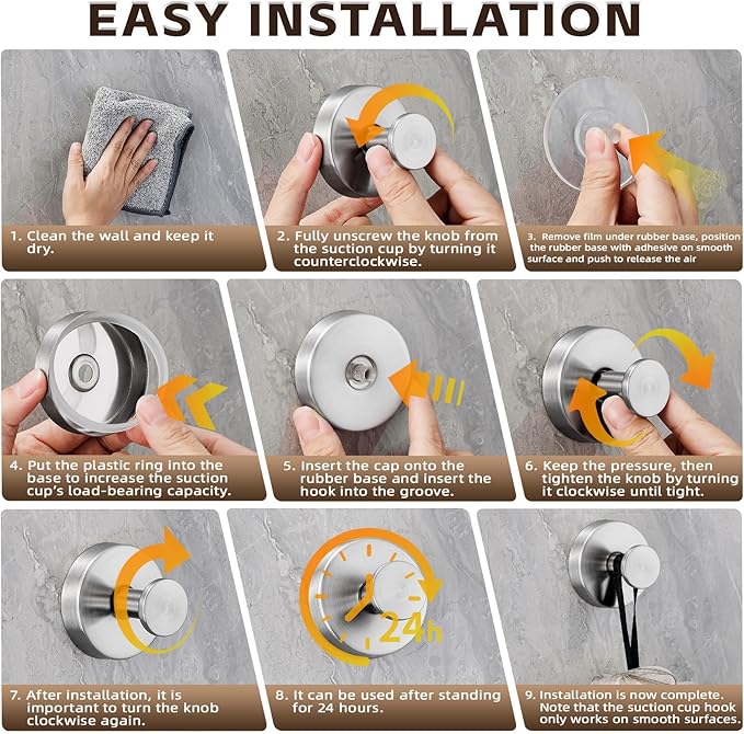 Reusable Heavy Duty Suction Cup Hooks - Image 4