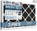 BNX TruFilter 16x25x1 MERV 12 Odor Defense AC Furnace Air Filter by BNX