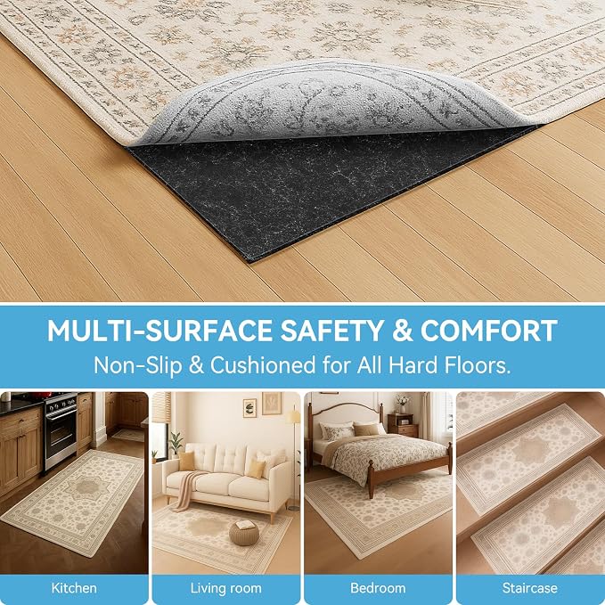 Warmstar 4x6 FT Non Slip Rug Pad, 100% Waterproof Felt Rug Pad - Image 7