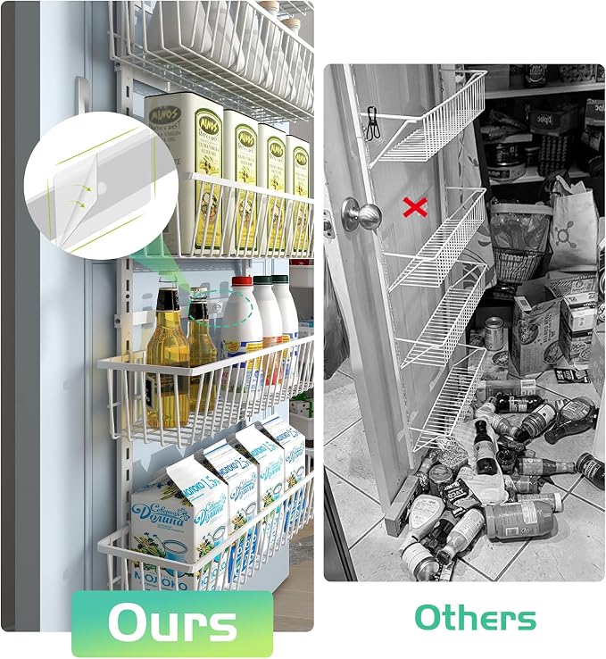 12 Inch Wide Narrow Over The Door Pantry Organizer, Pantry Organization and - Image 6