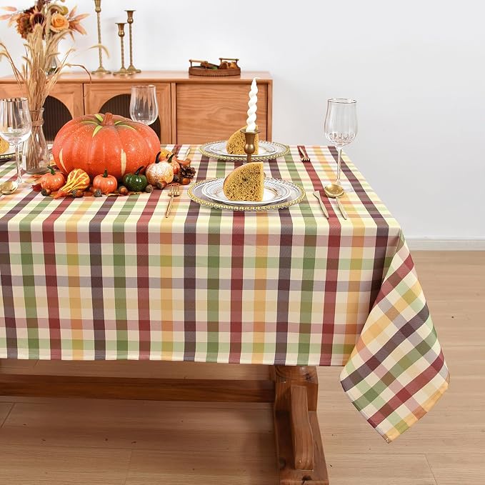 Gingham Tablecloth Fabric by Essifunia