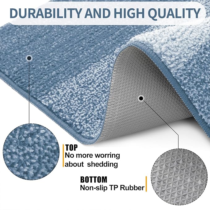 Kitinjoy Indoor Outdoor Door Mat, 36x24 Non-Slip Absorbent Dirt Trapper - Image 3