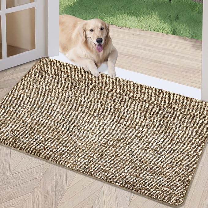 REFETONE Indoor Doormat, Front Door Mat 32"x48" Absorbent Rubber Backing Non by Refetone