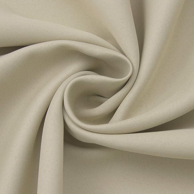 BGment Beige Blackout Curtains for Bedroom Kitchen 45 Inches Long - Image 7