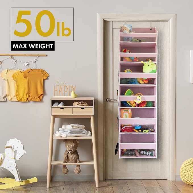 HOMELUX THEORY 2 PC Heavy Duty Over the Door Organizer 55x14x6.7, 6 Large Front - Image 5