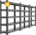 3pieces Garage Shelving, 5 Tier 72"X47.2"X23.6"Inches, Storage Shelves Heavy by HzdbhdGarageShelving
