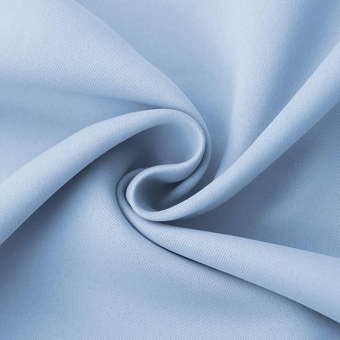 BGment Baby Blue Blackout Curtains 63 Inch Length - Image 6