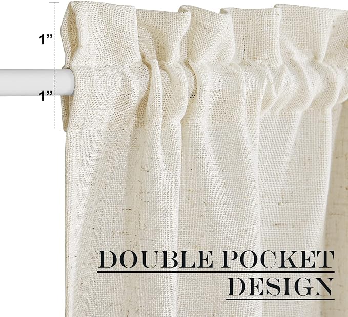 NICETOWN Flax Linen Burlap Door Curtains - Image 4