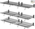 6 Pack Foldable Wall Shelf, Wall Mounted Garage Storage Shelves, Heavy Duty by Riciakik