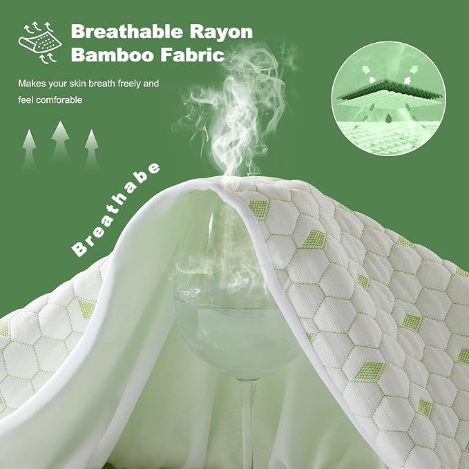 Waterproof Mattress Protector, Twin XL Size Mattress Pad Fitted 6-15" Deep - Image 4