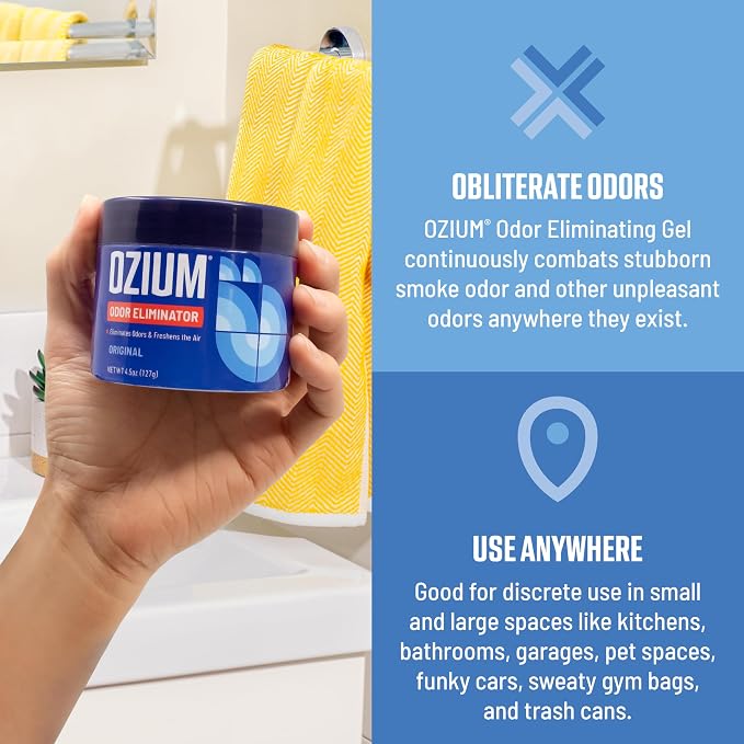 Ozium 8 Oz. 1 Pack Odor Eliminating Gel - Image 3