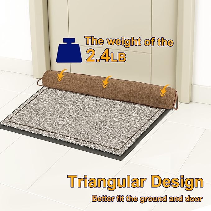 NABOWAN 36" Weighted Under Door Draft Stopper -Triangular Door Draft Blocker - Image 4