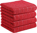 Homaxy 100% Cotton Terry Kitchen Towels, Checkered Designed, Soft and Super by Homaxy