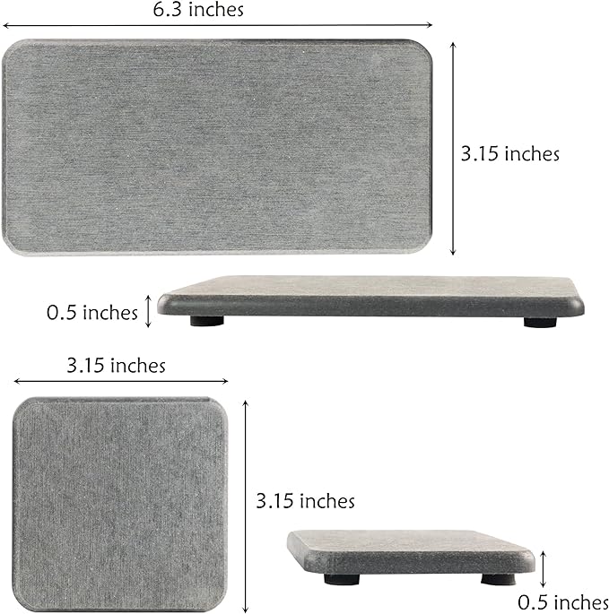 Set of 4 Water Absorbent Diatomite Coasters, Diatomaceous Earth Kitchen Soap - Image 4