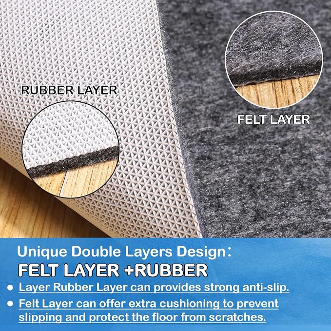 Non-Slip Rug Pads 2 x 6 ft, 100% Waterproof Extra Large Area Rugs Non Skid Rug - Image 7