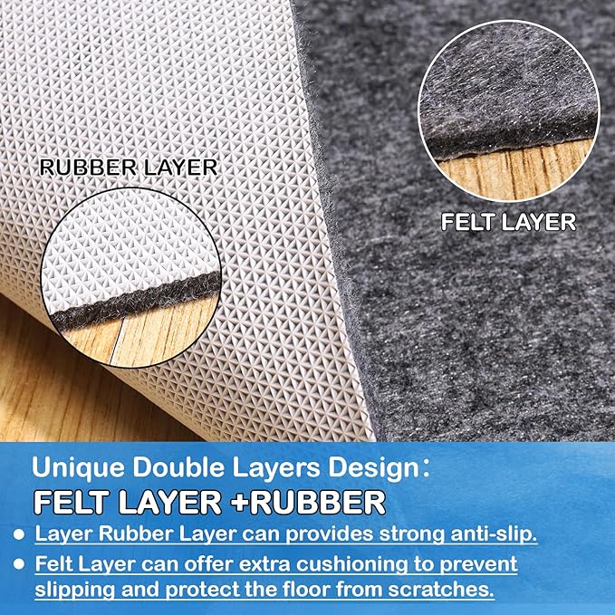 Non-Slip Rug Pads 1/4” Thick, 9x12Ft Waterproof Rugs Non Skid Rug Pad - Image 7