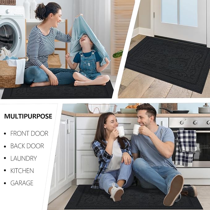 FONEYI Indoor Door Mat 24" x 36", Dirt Trapper Door Mats Non-Slip Entryway Rugs - Image 6