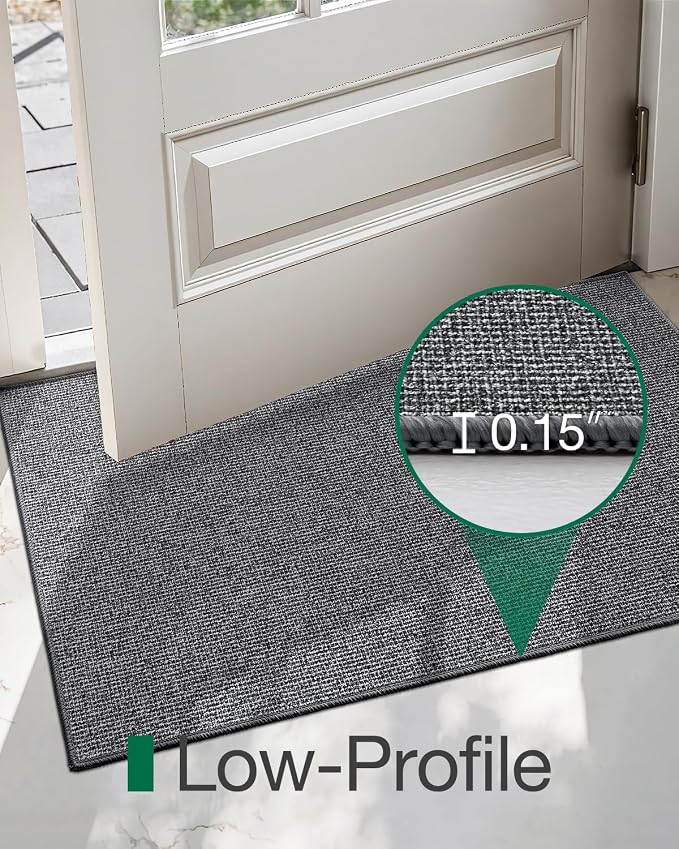 LUMI Indoor Door Mat 36"x56", Ultra Thin Low Profile Non-Slip Doormat - Image 4