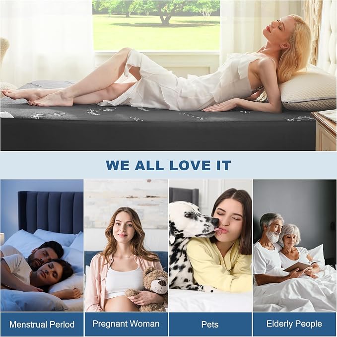 BEDLORE Twin XL Size Mattress Protector Waterproof, Mattress Pad Fitted 6-15 - Image 7