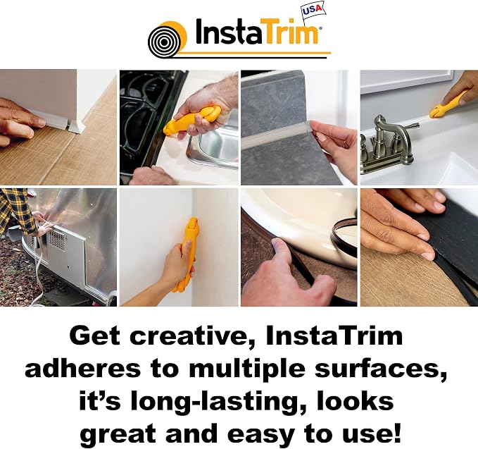 InstaTrim Bronze New & Improved Caulk Trim, 3/4" by 10 ft, Water-Resistant - Image 7