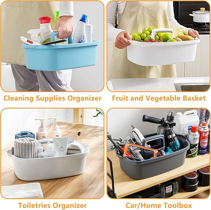 2 Pack Multi-Purpose Plastic Cleaning Caddy - Image 7