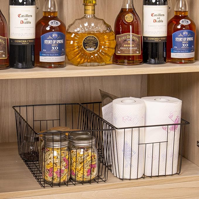 16inch Freezer Wire Storage Organizer Baskets, Household Refrigerator Bin - Image 4