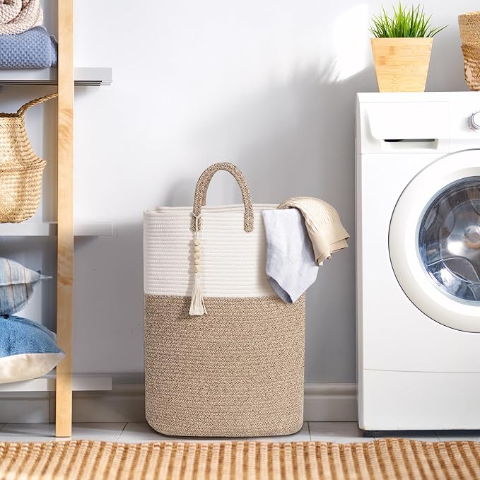 Woven Laundry Basket for Clothes, 100L Large Rectangle Laundry Hampers - Image 2