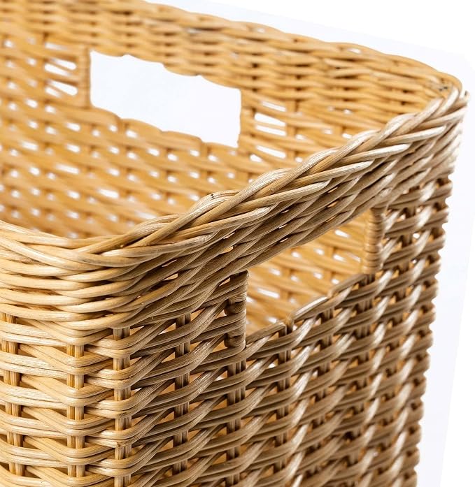The Basket Lady Tall Rectangular Wicker Storage Basket, 22.5 in L x 16 in W x - Image 5