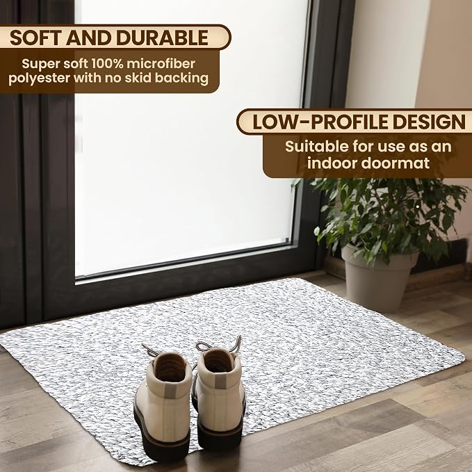 Premium Microfiber Indoor Door Mat – 32"x48" Washable Entry Mat, Waterproof - Image 2