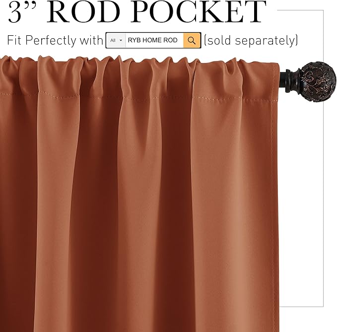 RYB HOME RV Camper Door Window Curtains -Blackout Privacy Curtains & Drapes - Image 2