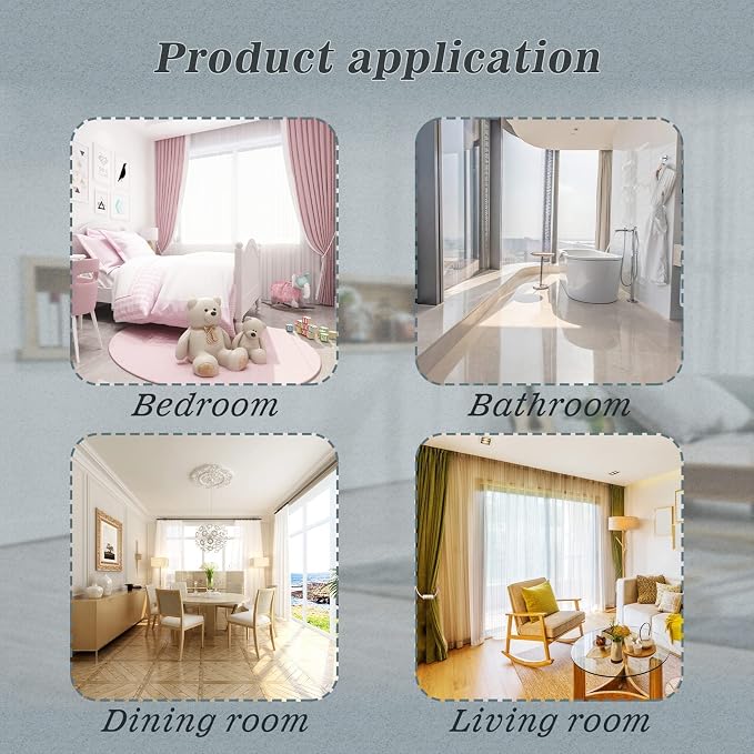 Hion Magnetic Curtain Tiebacks Grey 2pcs, Curtain Tiebacks Buckles Holdbacks - Image 5