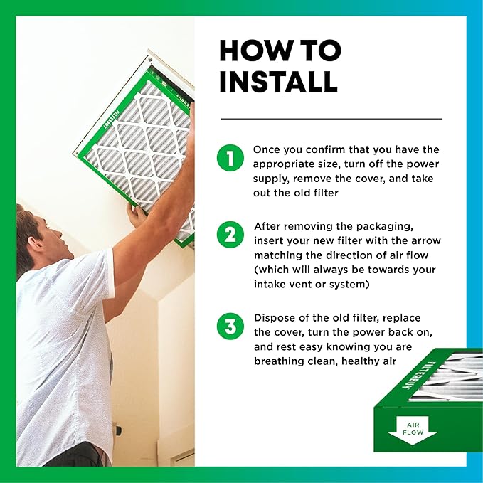 Filterbuy 20x25x1 Air Filter MERV 8 Dust Defense Replacement, Electrostatic - Image 5