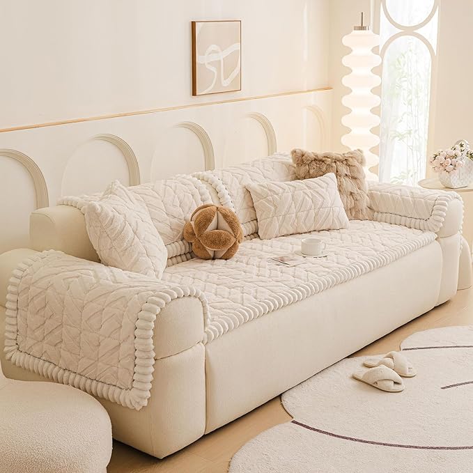 OTOB Plush Couch Cover for Dogs Washable, Non Slip Fuzzy Soft Armrest Backrest - Image 9