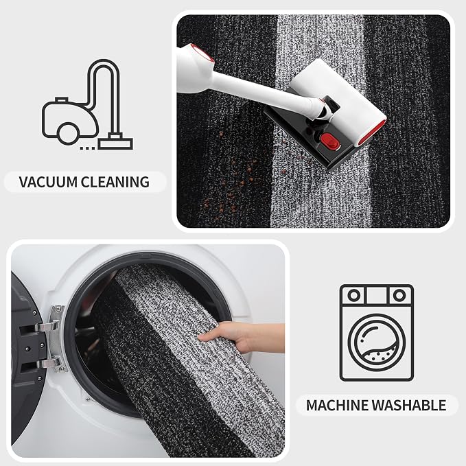 Kitinjoy Indoor Outdoor Door Mat, 48x30 Non-Slip Absorbent Dirt Trapper - Image 5