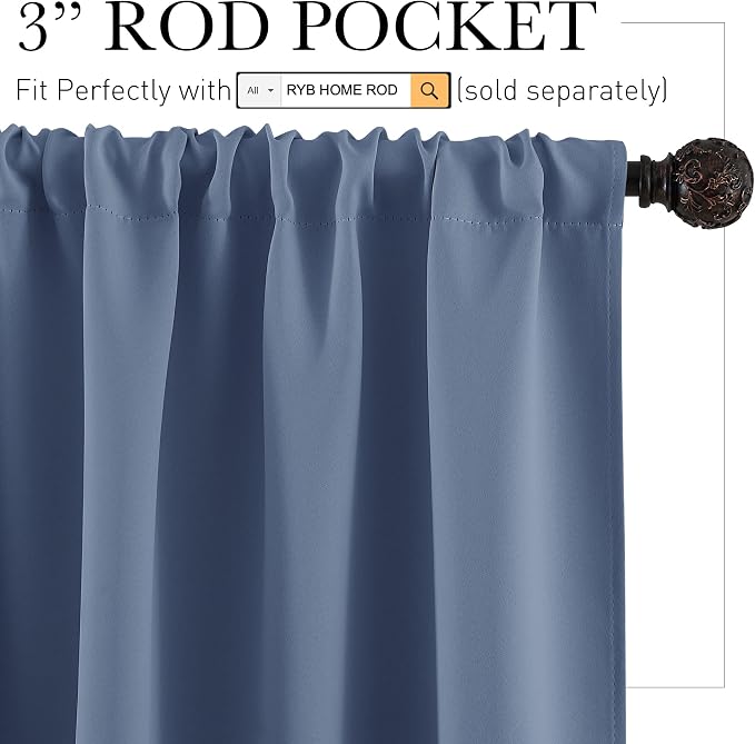 RYB HOM Blackout Curtain Valance - Image 2