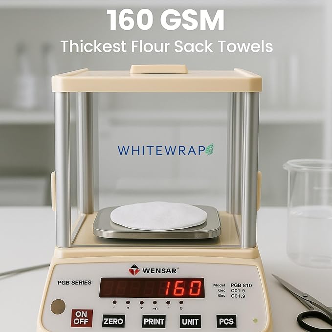 WHITEWRAP Flour Sack Towels 18x28 – 100% Cotton, Reusable Kitchen Tea Towels - Image 6