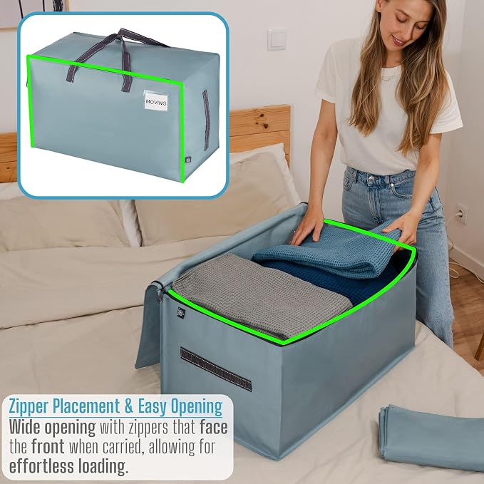 VENO 8 Pack Moving and Storage Bags, Heavy Duty, Alternative to Moving Boxes - Image 2