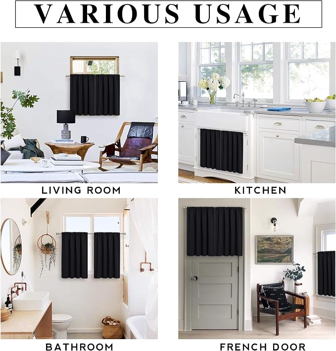 RYB HOME Blackout Curtains for Living Room, Large Window Shades for Bay Window - Image 6
