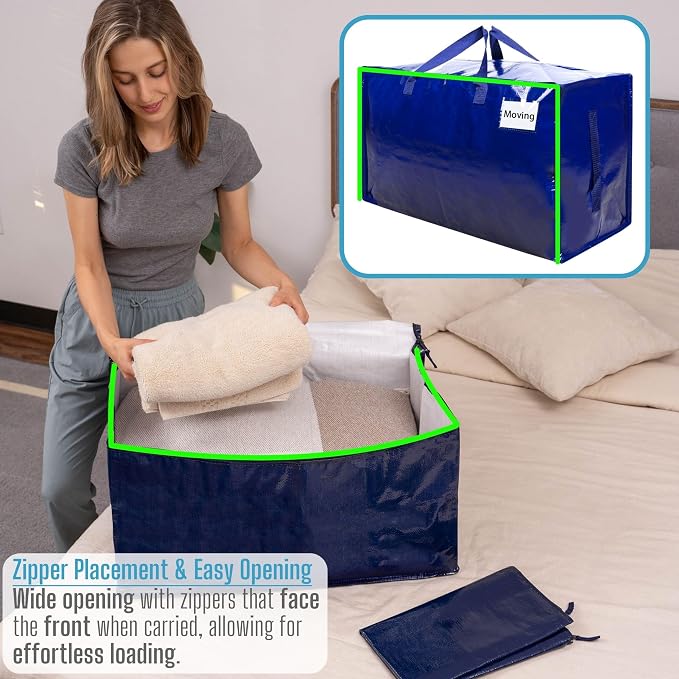 VENO 6 Pack Moving and Storage Bags, Heavy Duty, Alternative to Moving Boxes - Image 2