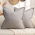 ZWJD Pillow Covers 20x20 Set of 2 Soft Polyester Textured Pillow Covers by ZWJD