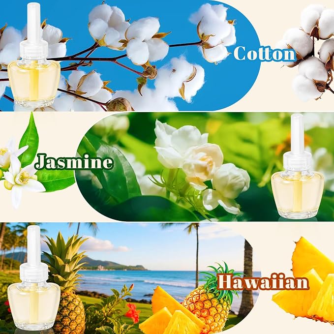 Plug-in Air Freshener Starter Kit, 1 Warmer and 9 Essential Oil Refills - Image 4