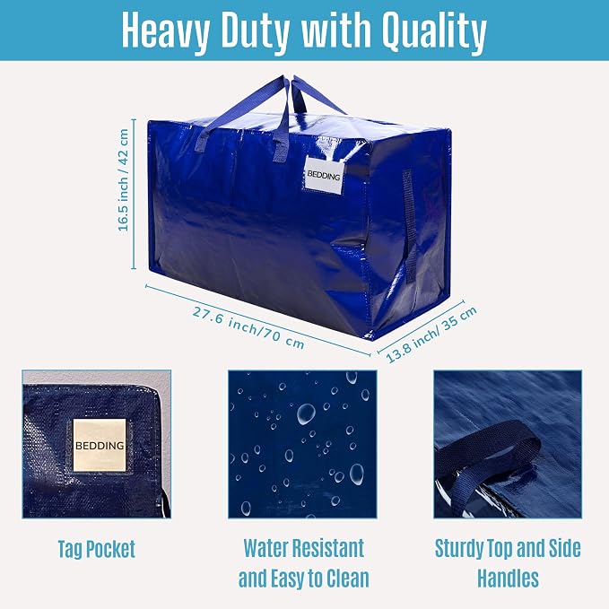 VENO 8 Pack Moving and Storage Bags, Heavy Duty, Alternative to Moving Boxes - Image 3