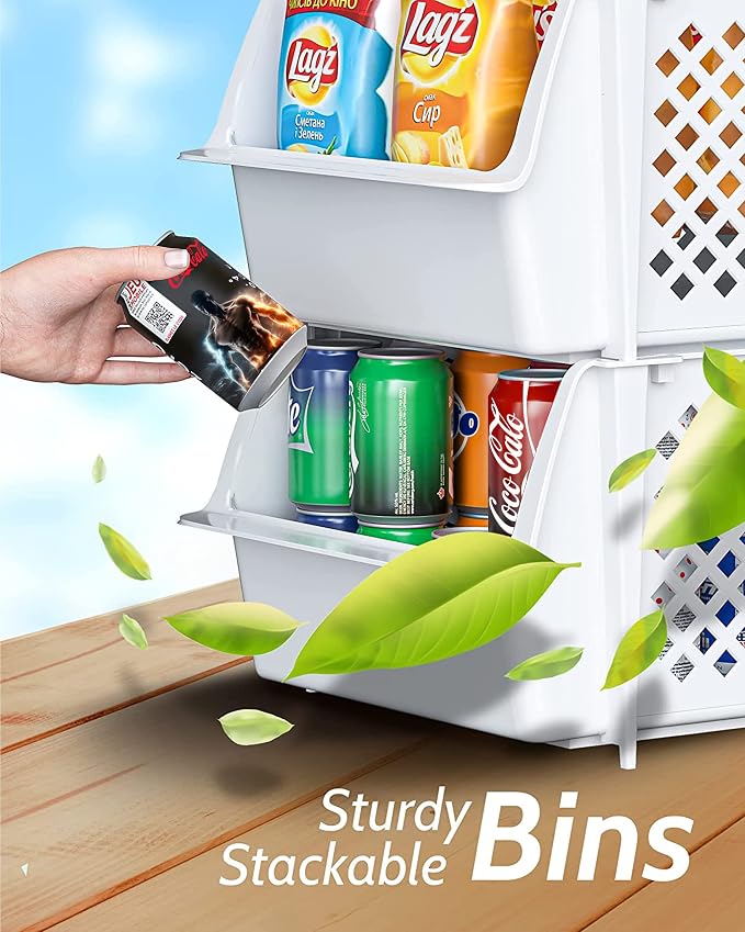 TidyFriend Plastic Stackable Storage Bins - Image 5